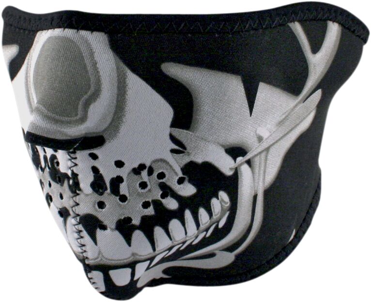 Poolmask, kroomitud pealuu, üks suurus
