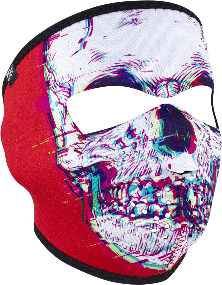 Näomask Glitch Skull