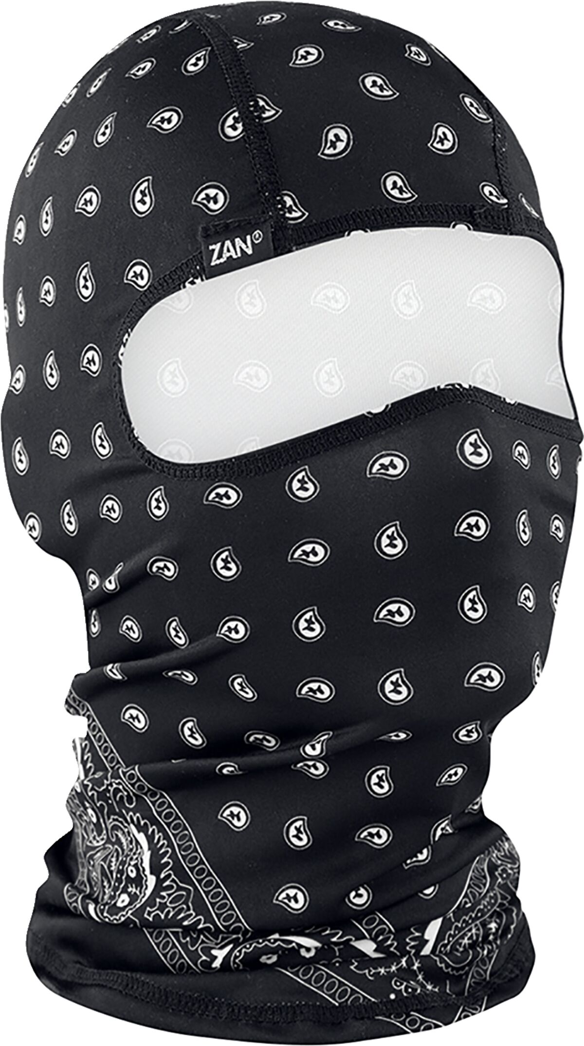 Balaklava, polüester, must, paisley