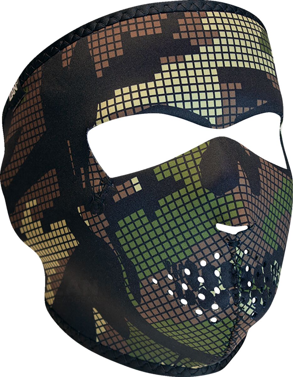 Täismask, neopreen, Digi Wood kamuflaaž, pealuu
