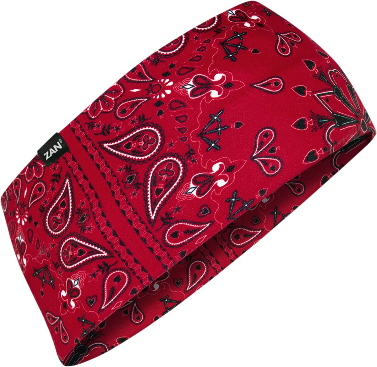 HEADBAND SPFLX RED PAISLY