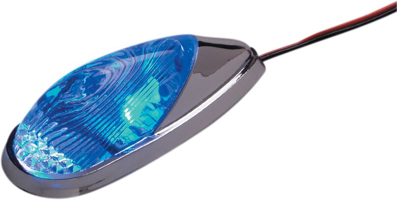 MARKER LIGHT MINI-FLUSH MOUNT CHROME BODY BLUE LED