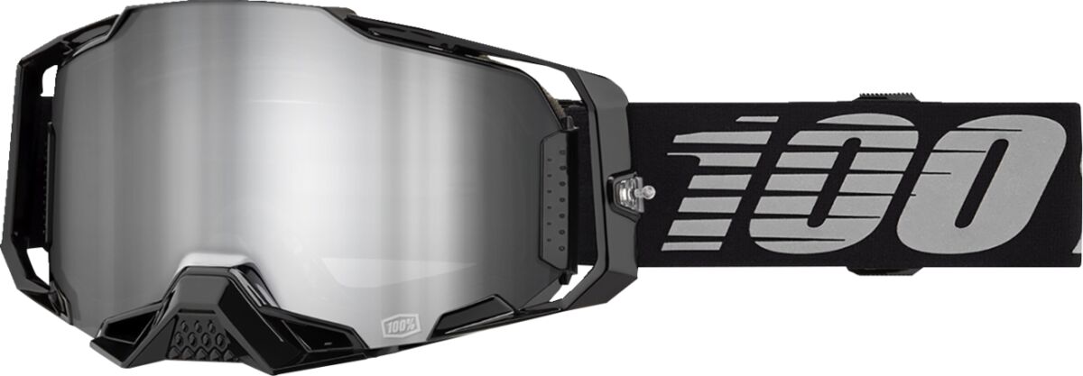ARMEGA GOGGLE BLACK - MIRROR SILVER LENS