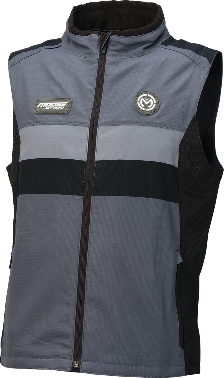 Vest Moto Moose, hall/must, S