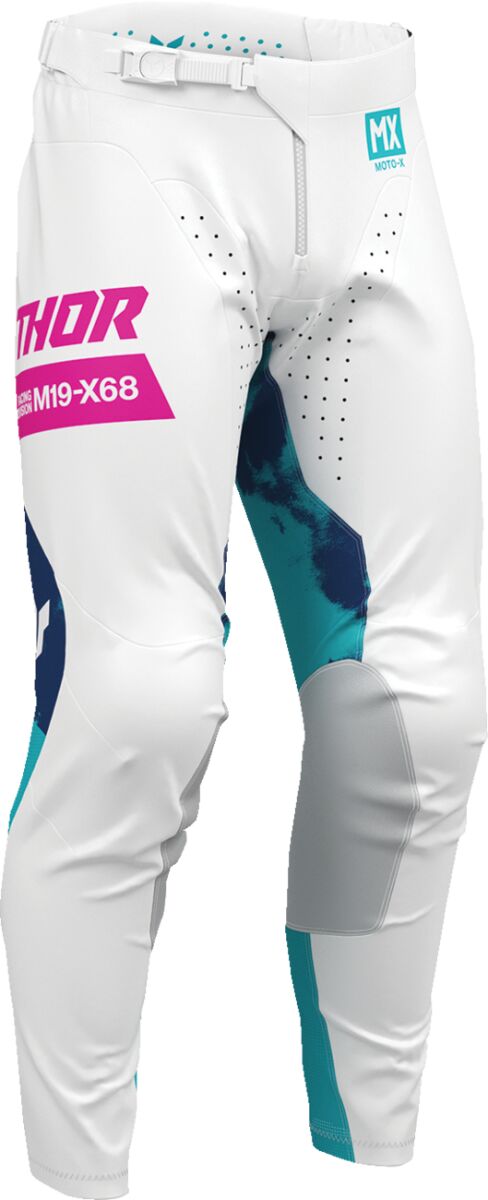 PANT LAUNCHMODE BLEACH WHT/AQ 42