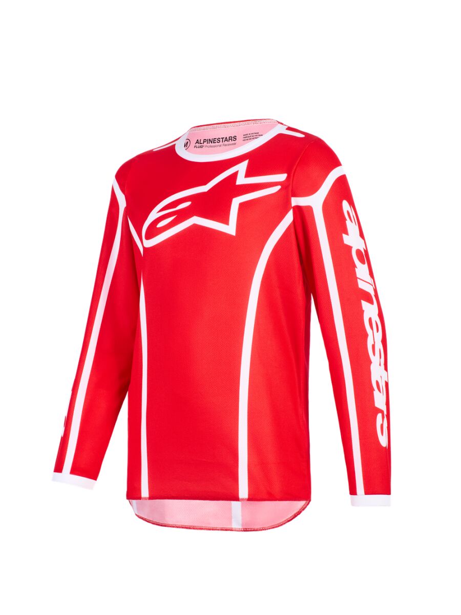 JERSEY YTH FLUID APEX RED/WHITE XL