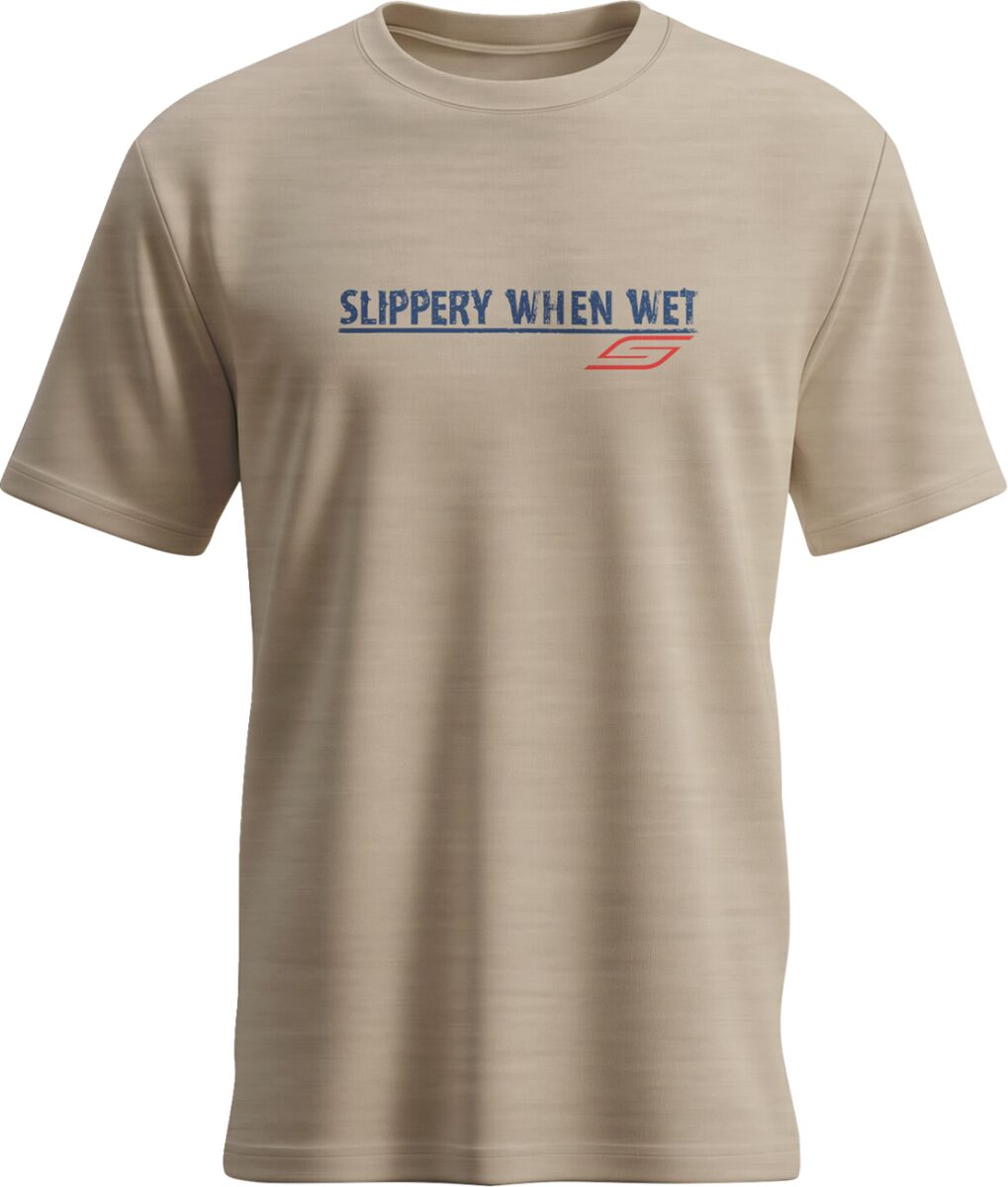 T-särk Slippery When Wet, meleeritud kõrbebeež, S