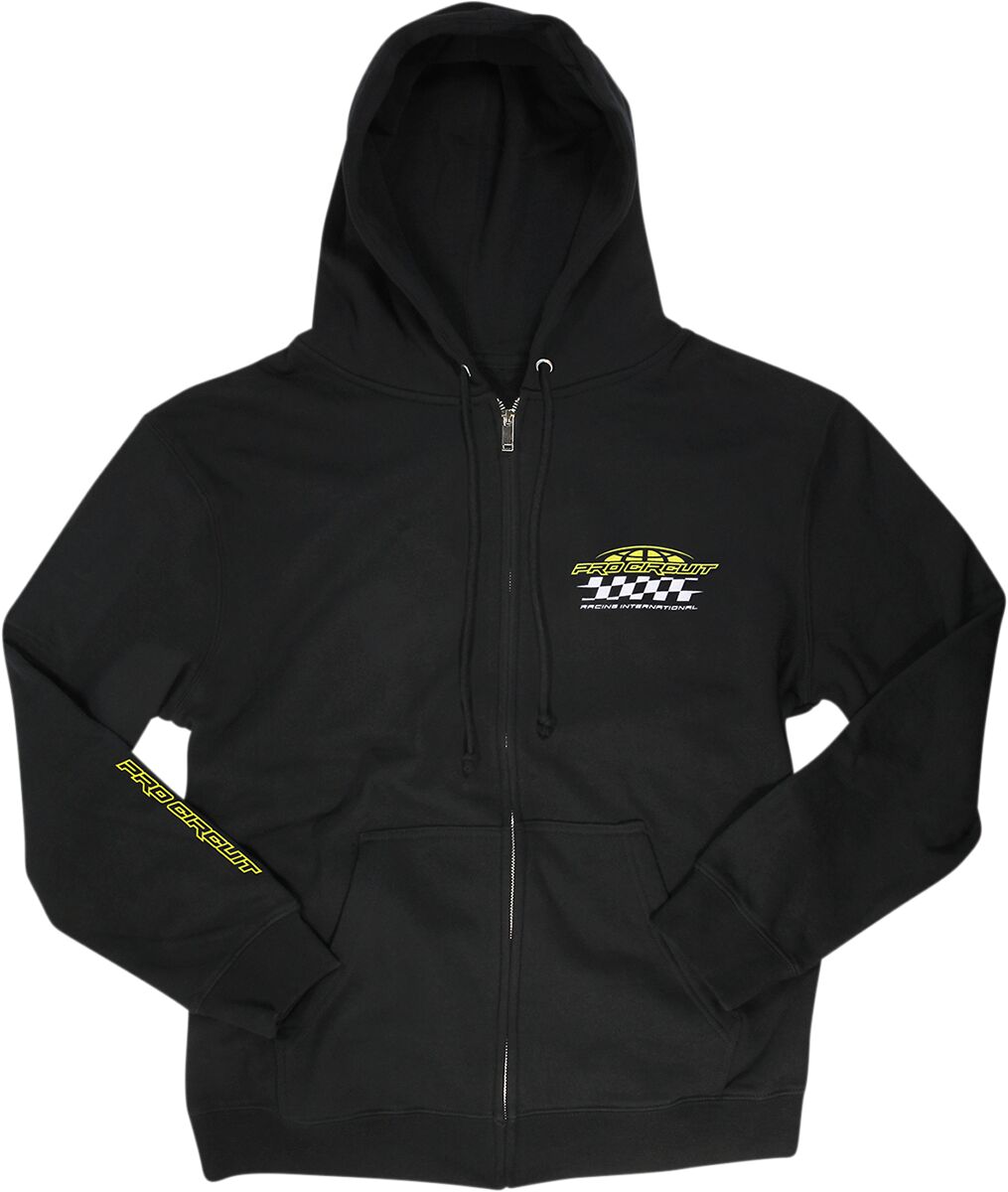 ZIP HOODY RACER BLK XXL