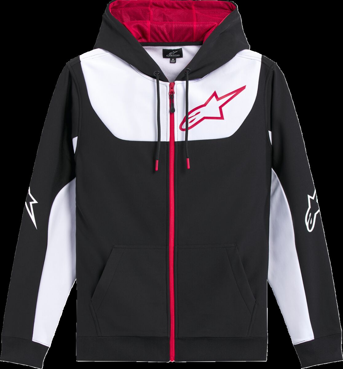 HOODIE ZIP SESSIONS V3 BLK/WHT/RD M