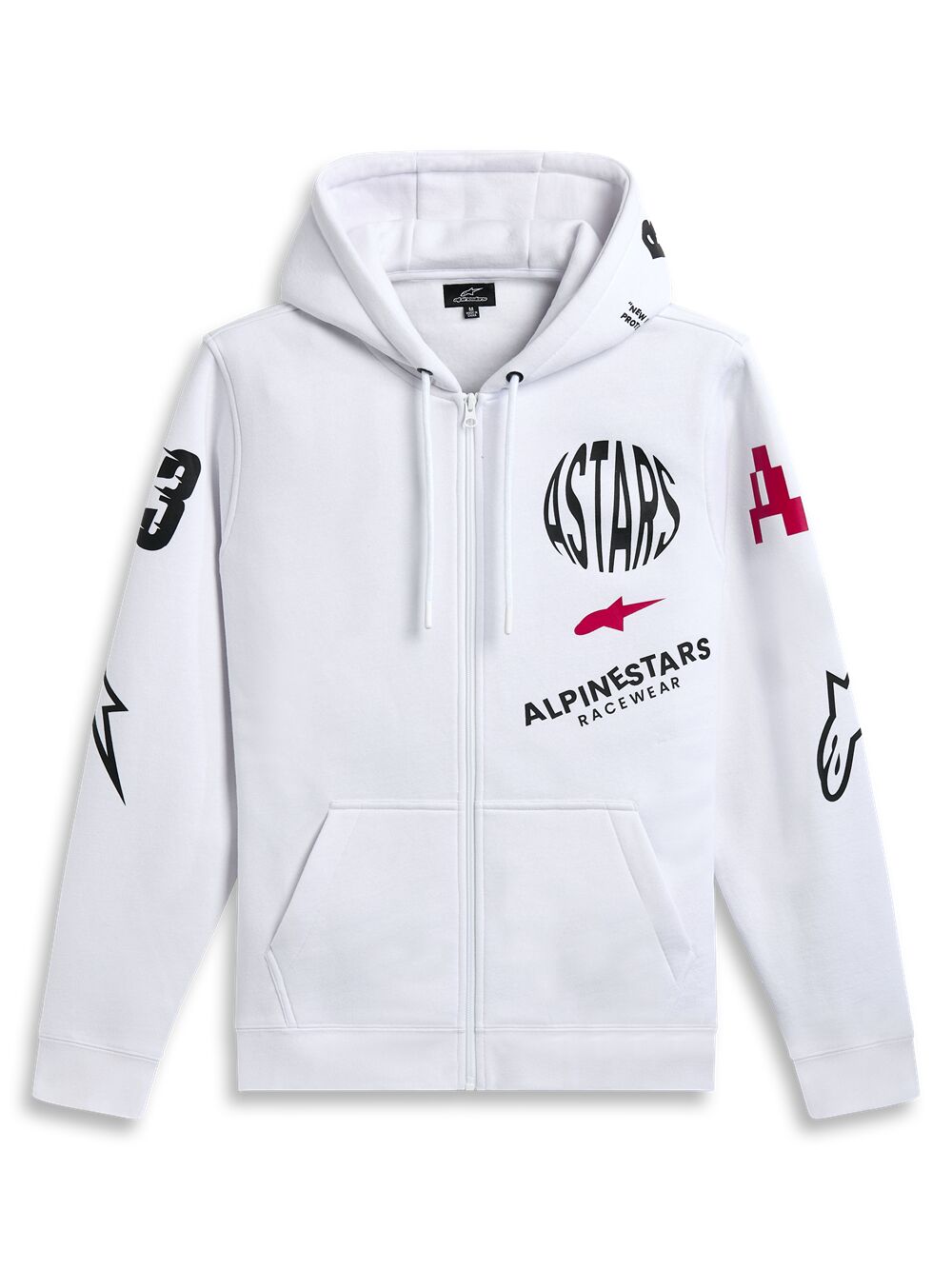 HOODIE ZIP VARIEGATE WHITE XL
