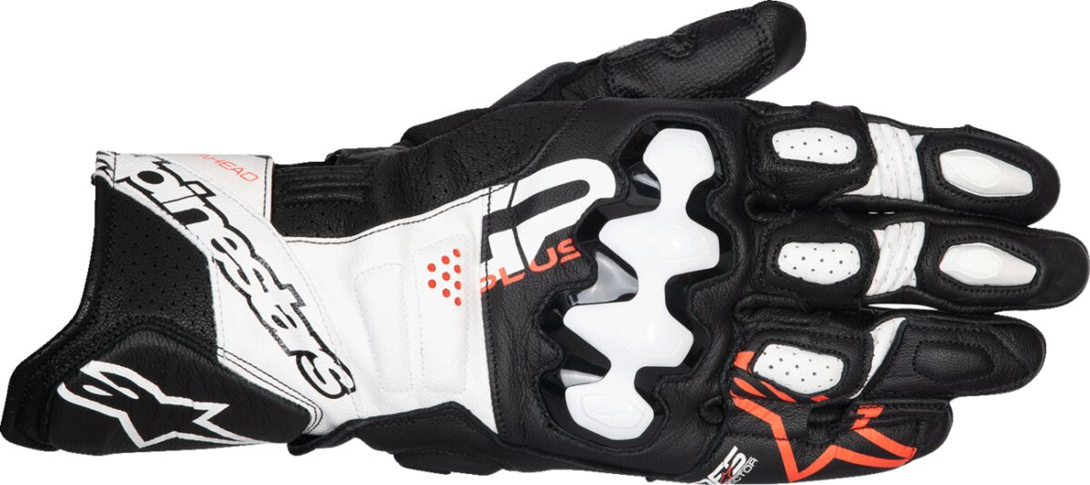 GLOVE GP+ R V3 LTHR BK/WT/RD L