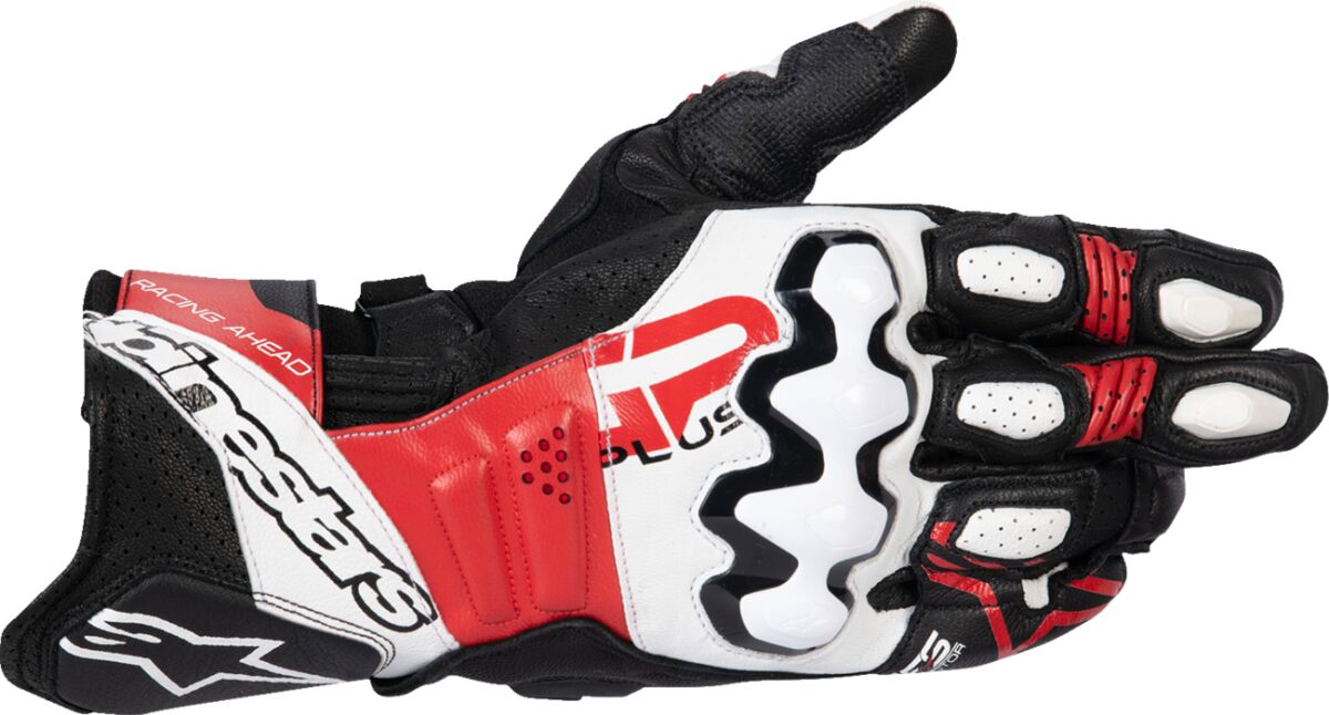 GLOVE GP+ R V3 LTHR BK/WT/BRT RD L