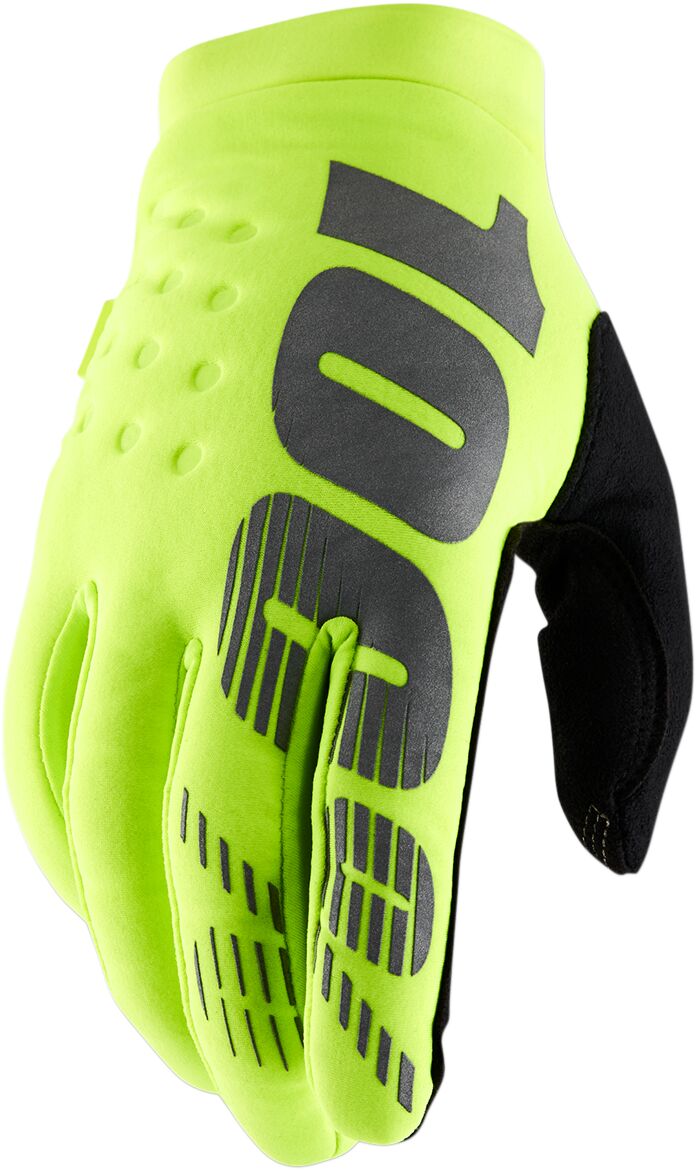 BRISKER COLD WEATHER GLOVES FLO YELLOW/BLACK LARGE