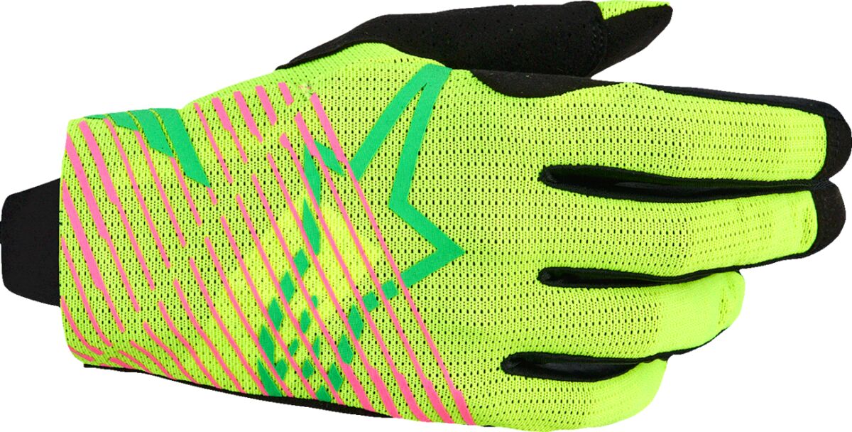 GLOVES MX RADAR PRO GRN/YL FL/PNK FL 2X