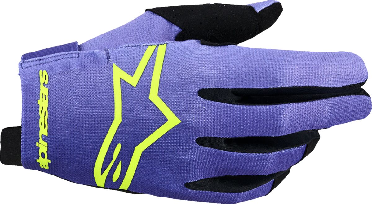 Radar MX Gloves - Purple/Fluo Yellow - Small