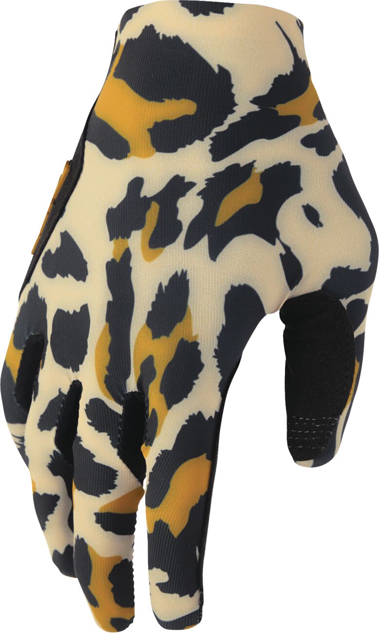 GLOVES WOMENS SPORTMODE CHEETAH TAN/BLACK LG