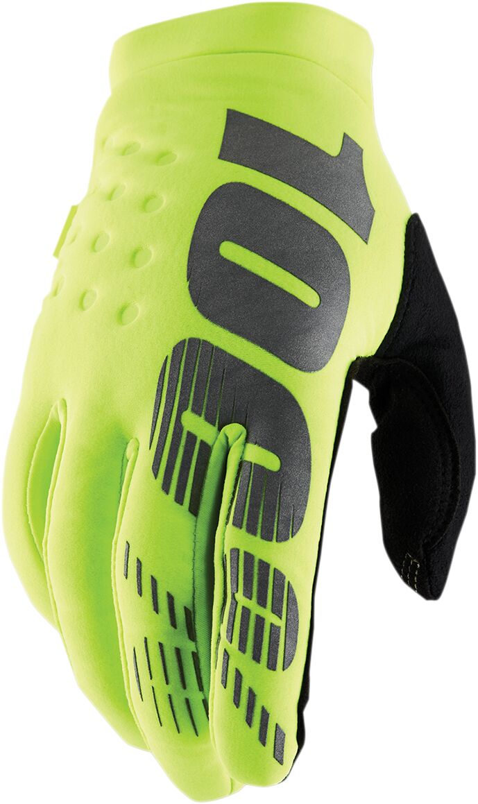 YOUTH BRISKER COLD WEATHER GLOVES FLO YELLOW/BLACK MEDIUM