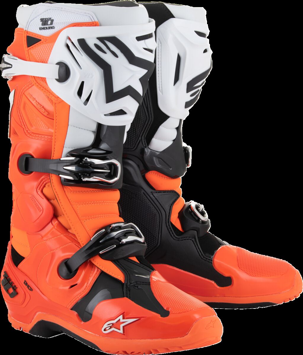 Saabas Tech 10 Enduro, fluooranž/must/valge, 12