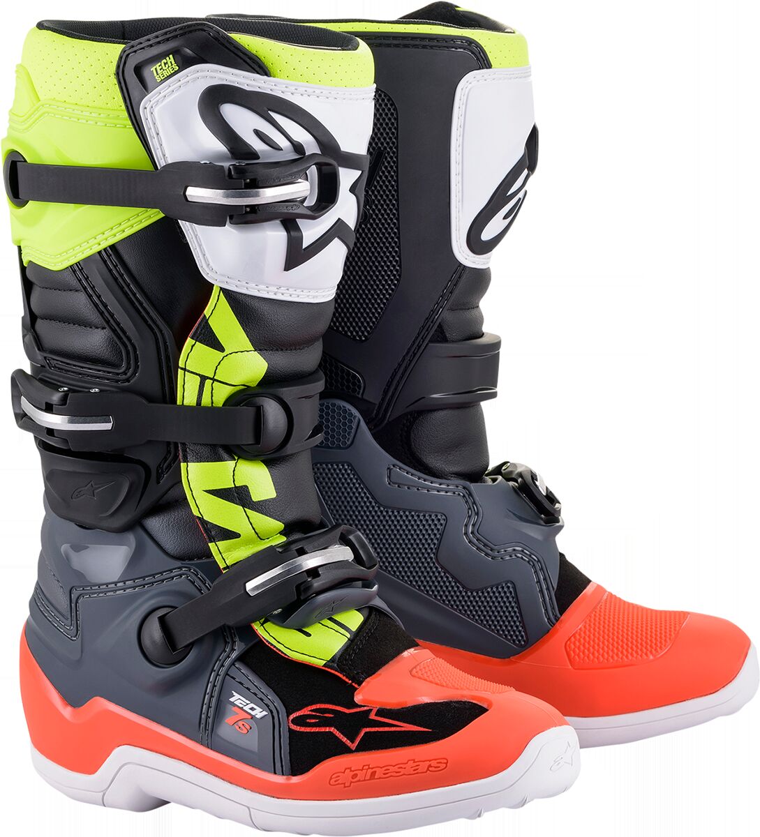 Saabas Tech 7S, hall/punane/kollane, 7