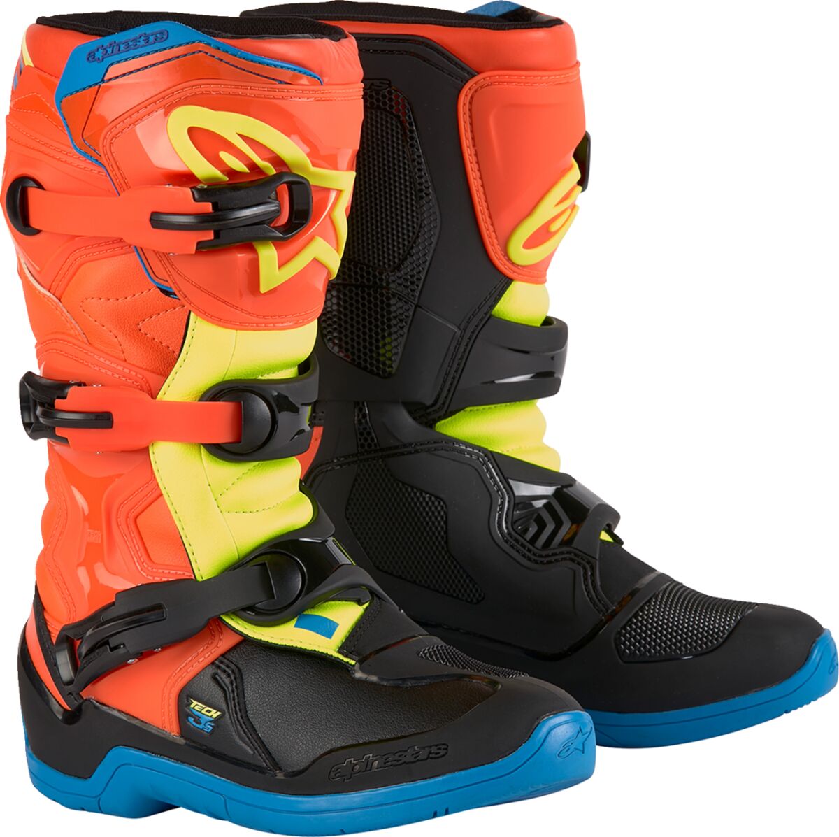 Saabas TECH3S, noorte, oranž/sinine/kollane, 3