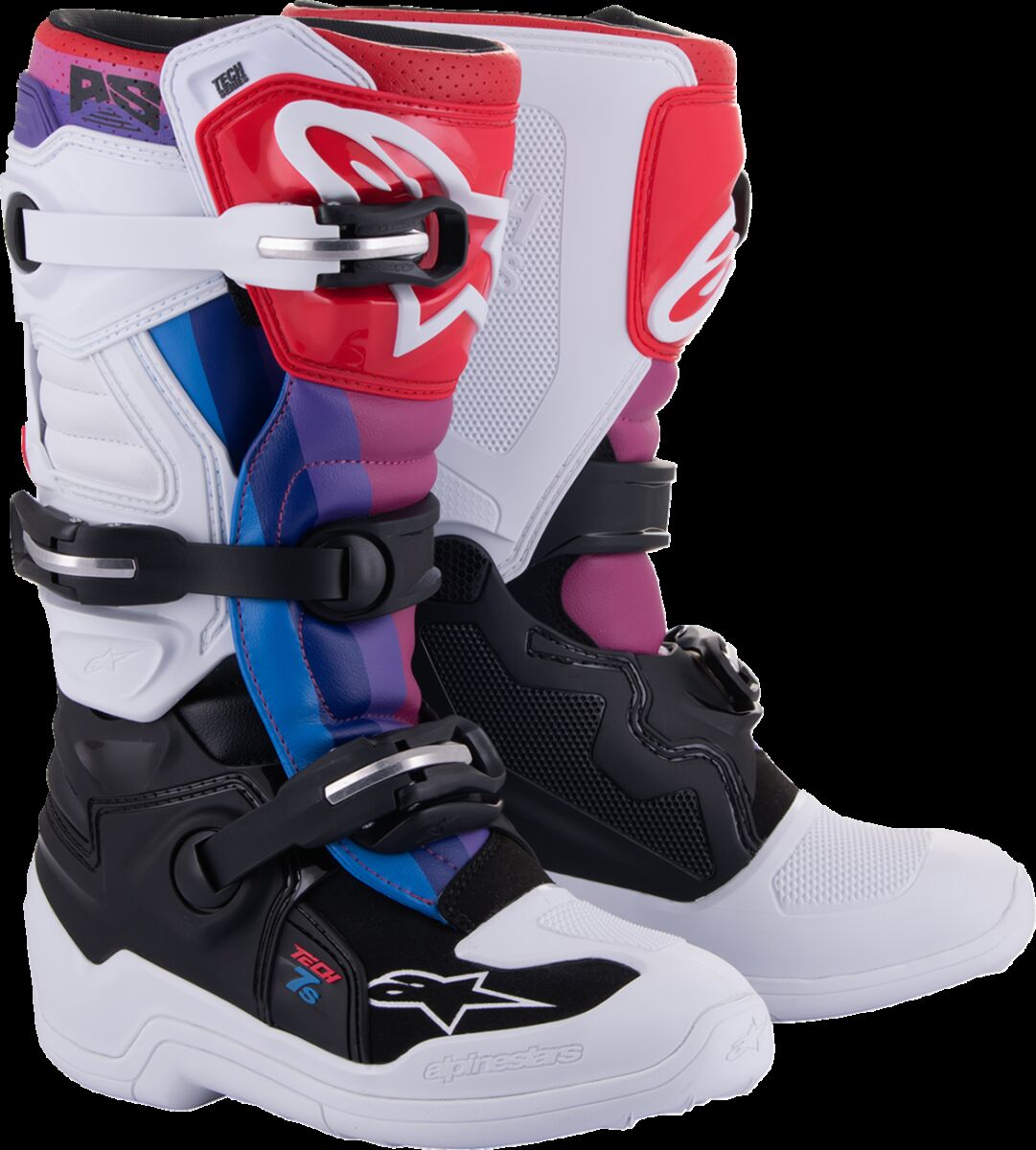 Saabas TECH7S, valge/must/vikerkaar, 5