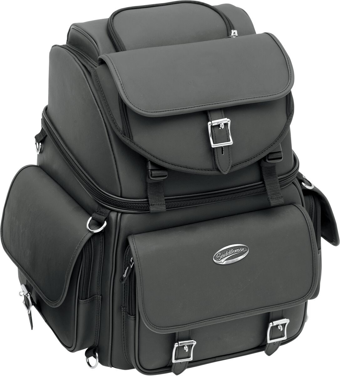 DRESSER BACK SEAT SISSY BAR BAG SYNTHETIC LEATHER BLACK