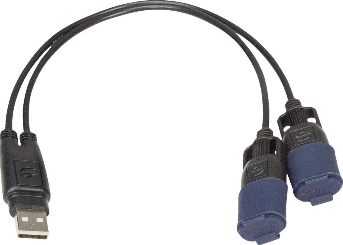 USB Y-jagaja koos ilmastikukindla ühendussüsteemiga