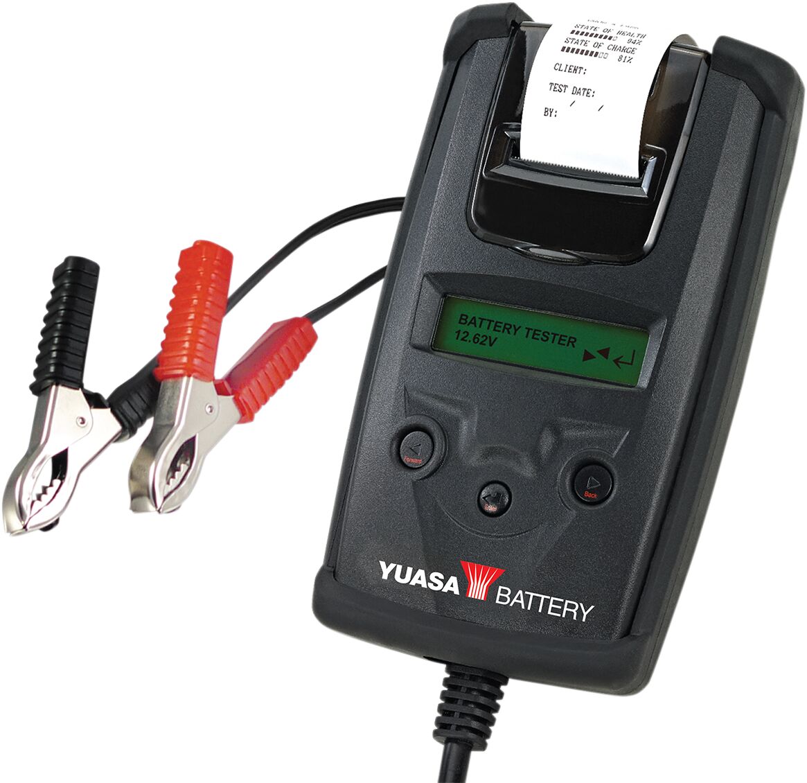 Akutester BTY01 printeriga, 12V, universaalne, must/punane
