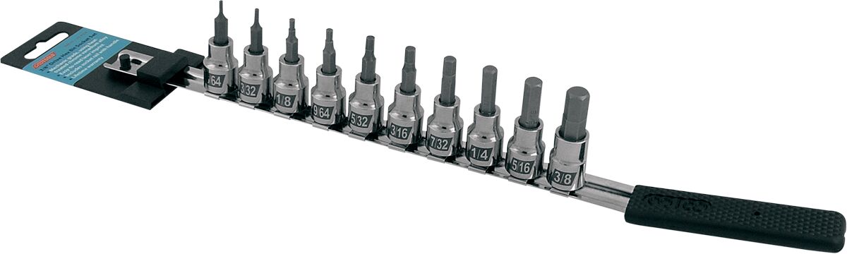 CruzTools padrunotsakute komplekt, kuuskant, 10 osa, tollimõõdus