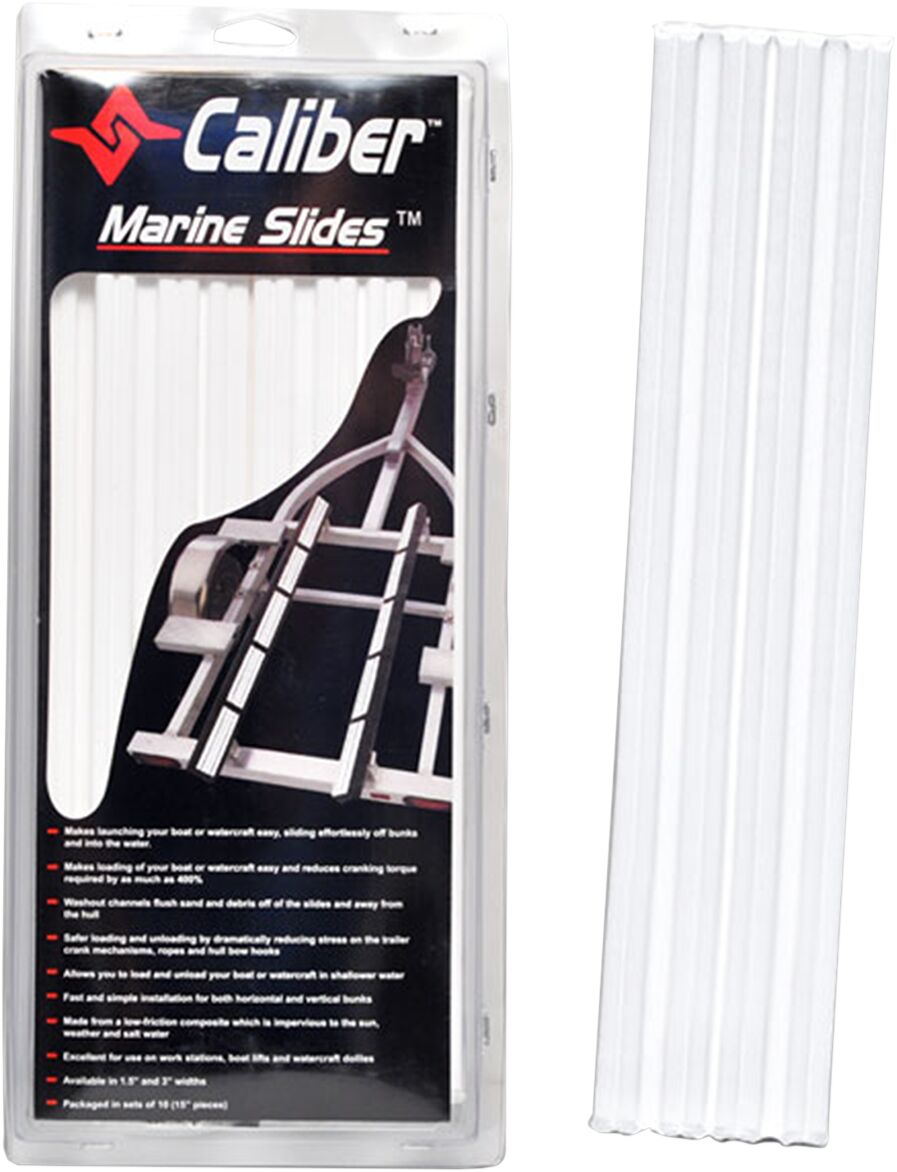 TRAILER BUNK SLIDE MARINE SLIDES™ 37,5 CM L X 3,75 CM W CUSTOM REPLACEMENT WHITE