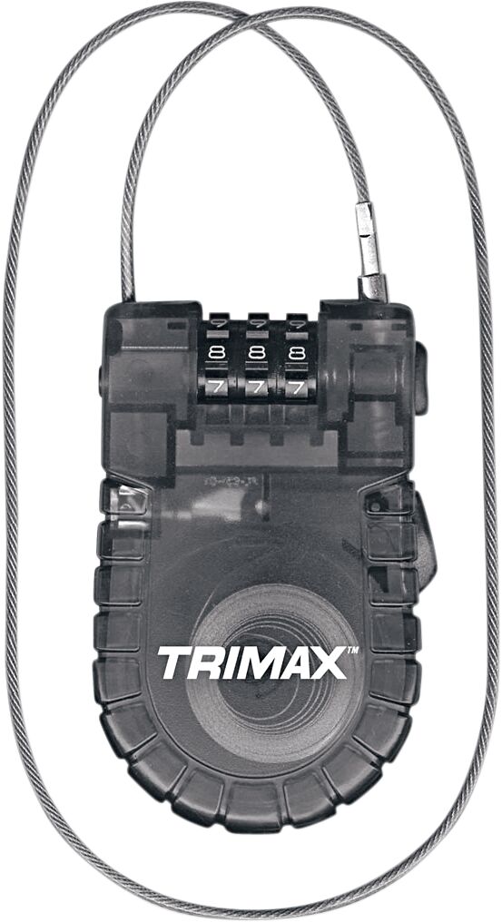 Trimax sissetõmmatav trosslukk 3-kohalise koodiga 3'