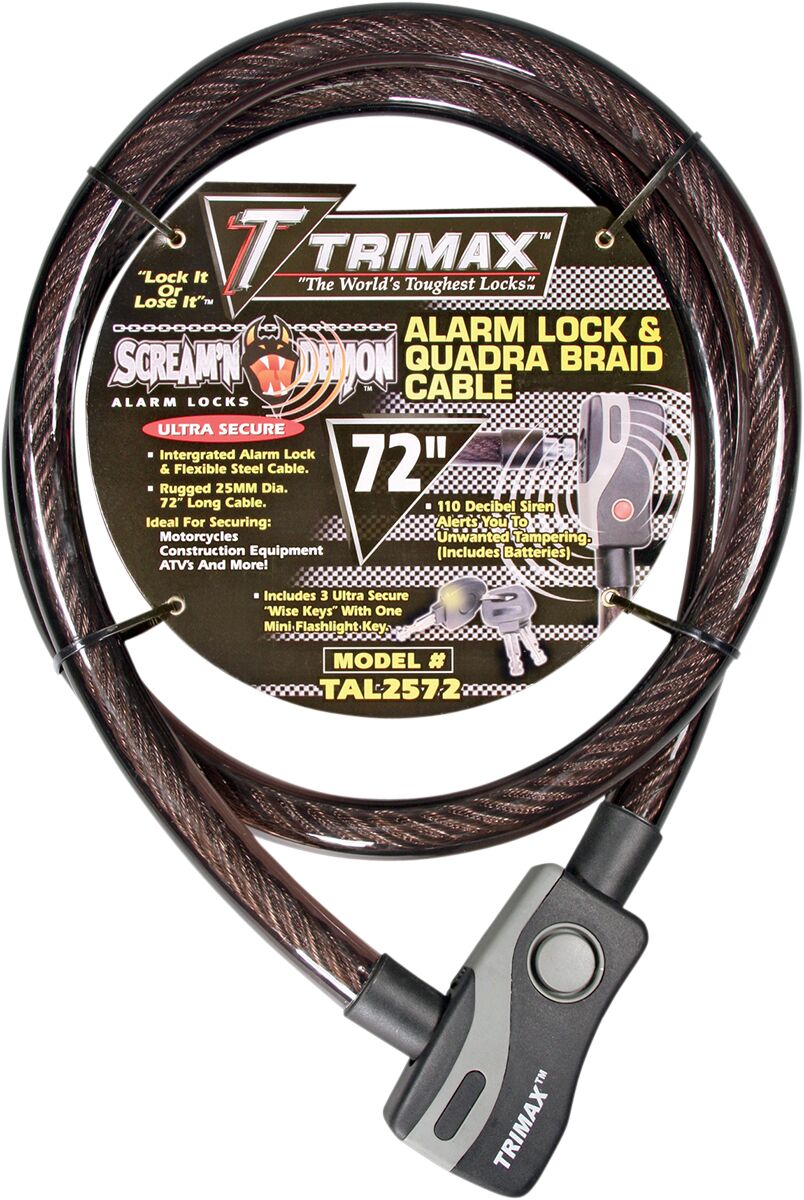 Trimax trosslukk alarmiga 25MMX72"