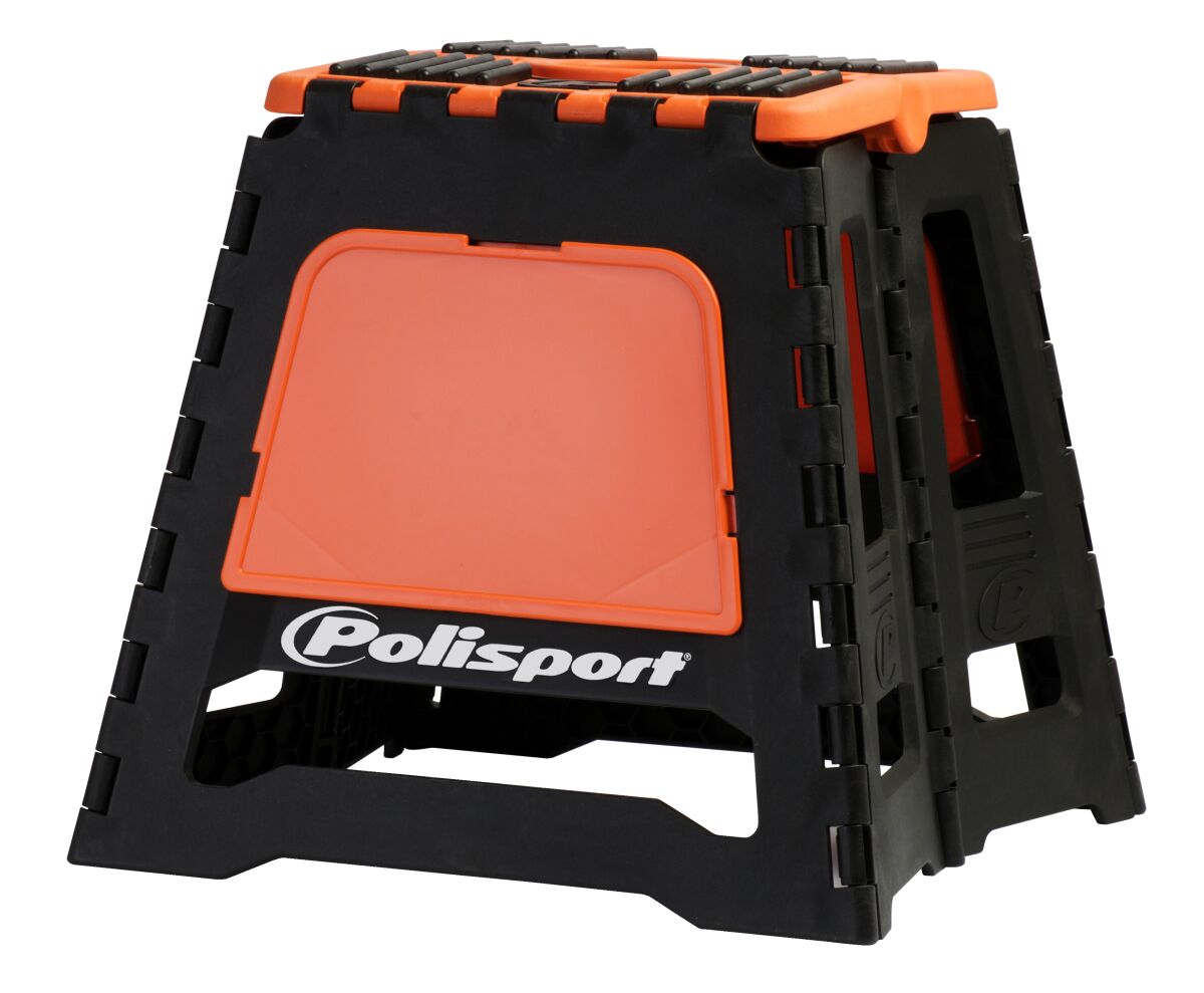 Pit bike tugi, kokkuklapitav, Polisport logo, oranž