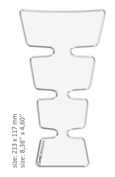 Universaalne paagipadi, läikiv läbipaistev, 21,3 cm x 11,7 cm | 8.38" x 4.60", vaik/polüuretaan