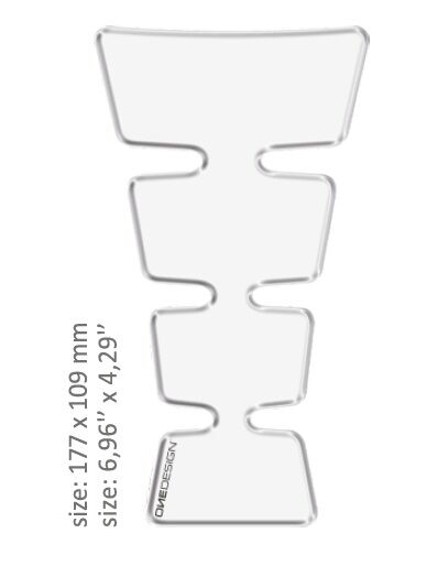 Universaalne paagipadi, läikiv läbipaistev, 17,7 cm x 10,9 cm | 6.96" x 4.29", vaik/polüuretaan