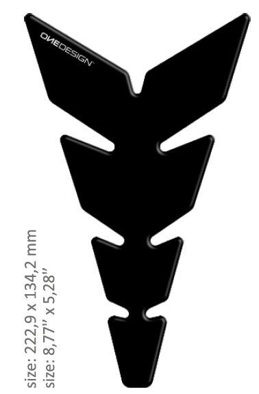 Universaalne paagipadi, matt must, 22,29 cm x 13,42 cm | 8.77" x 5.28", vaik/polüuretaan