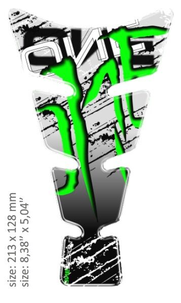 Universaalne paagipadi, läikiv roheline/valge/must, 21,3 cm x 12,8 cm | 8.38" x 5.04", vaik/polüuretaan