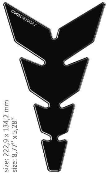 Universaalne paagipadi, läikiv must, 22,29 cm x 13,42 cm | 8.77" x 5.28", vaik/polüuretaan