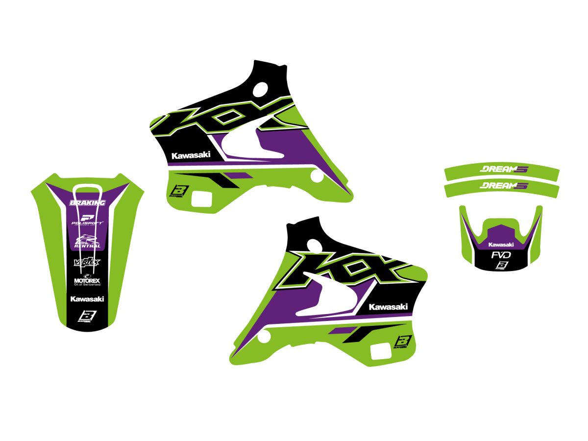 Kleebiskomplekt Dream 5 KX125 94-98