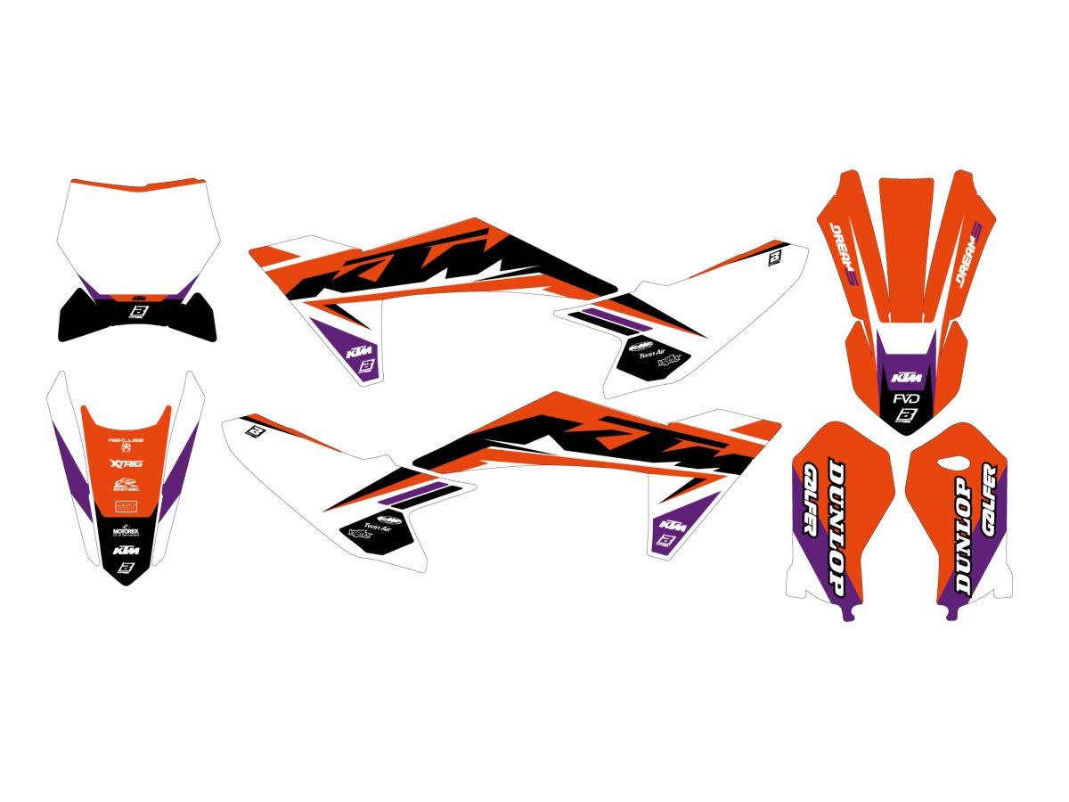 Kleebiskomplekt Dream 5, KTM SX50 24-