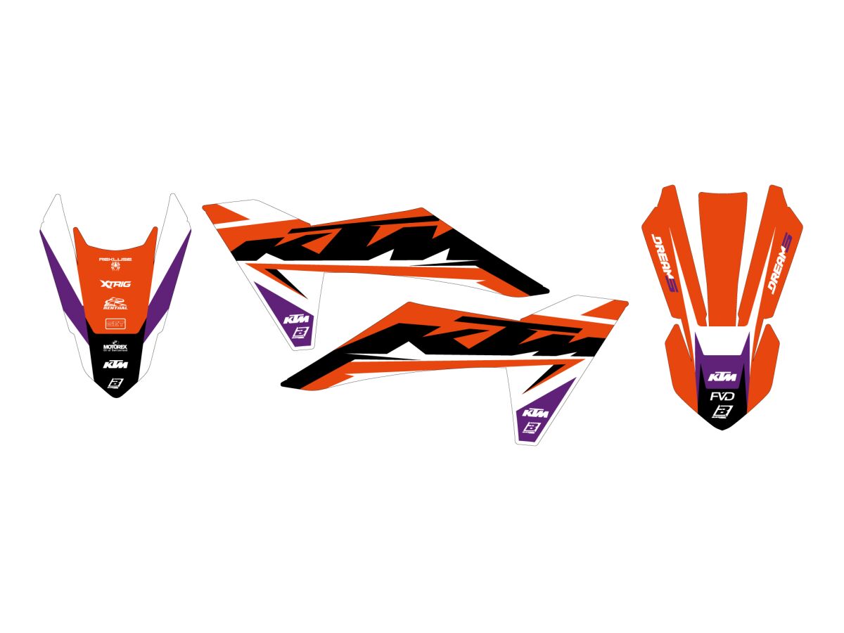 Kleebiskomplekt Dream 5, KTM SX65 24-