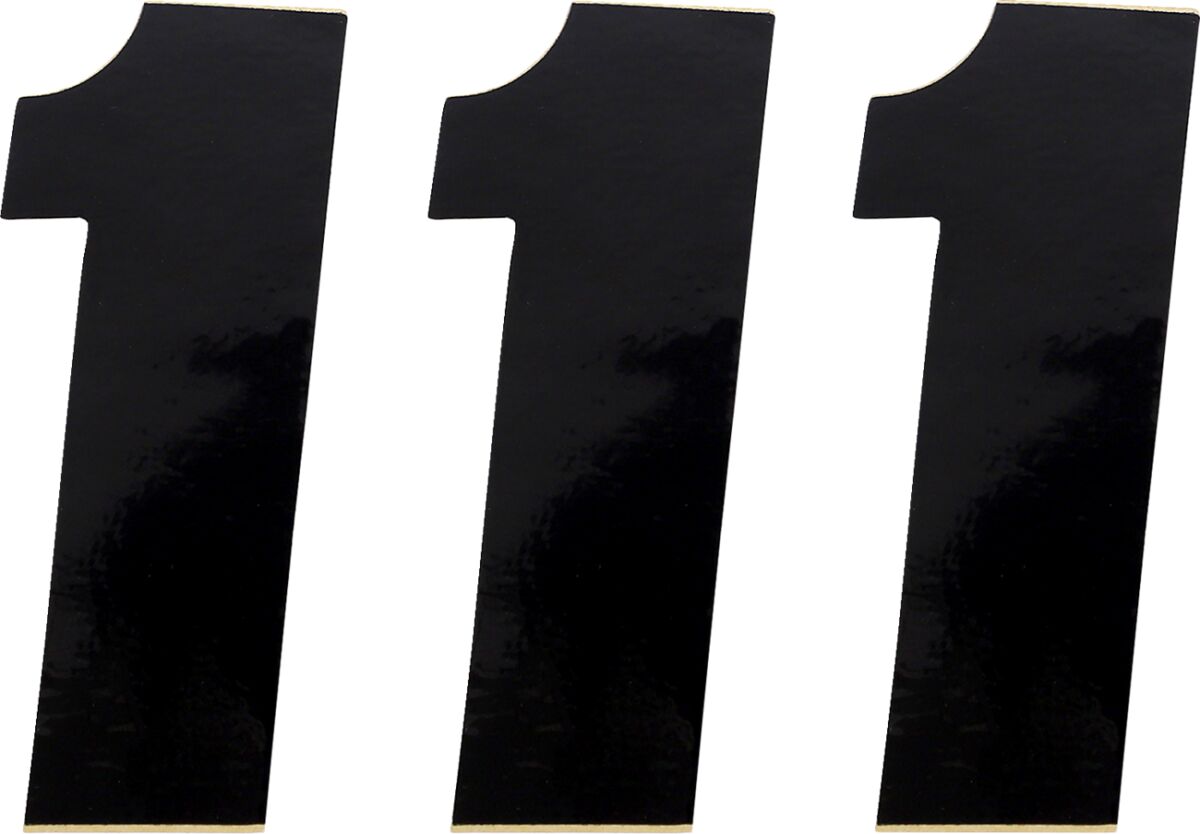 Võistlusnumber, must, 4.5" # 1