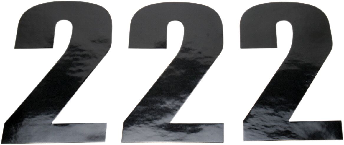 Võistlusnumber, must, 4.5" # 2