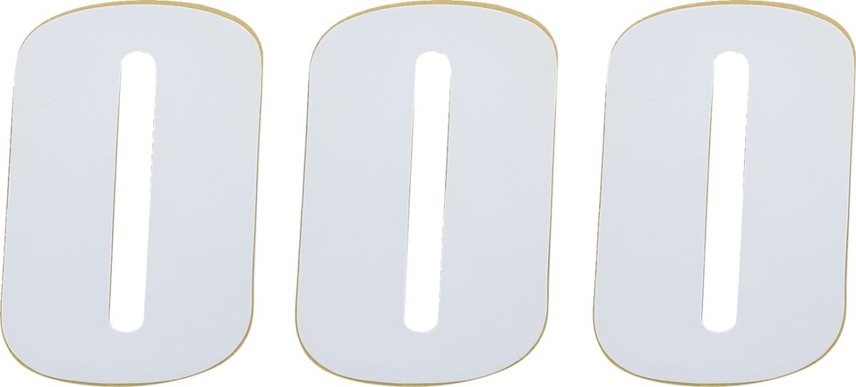 Võistlusnumber, valge, 4.5" # 0