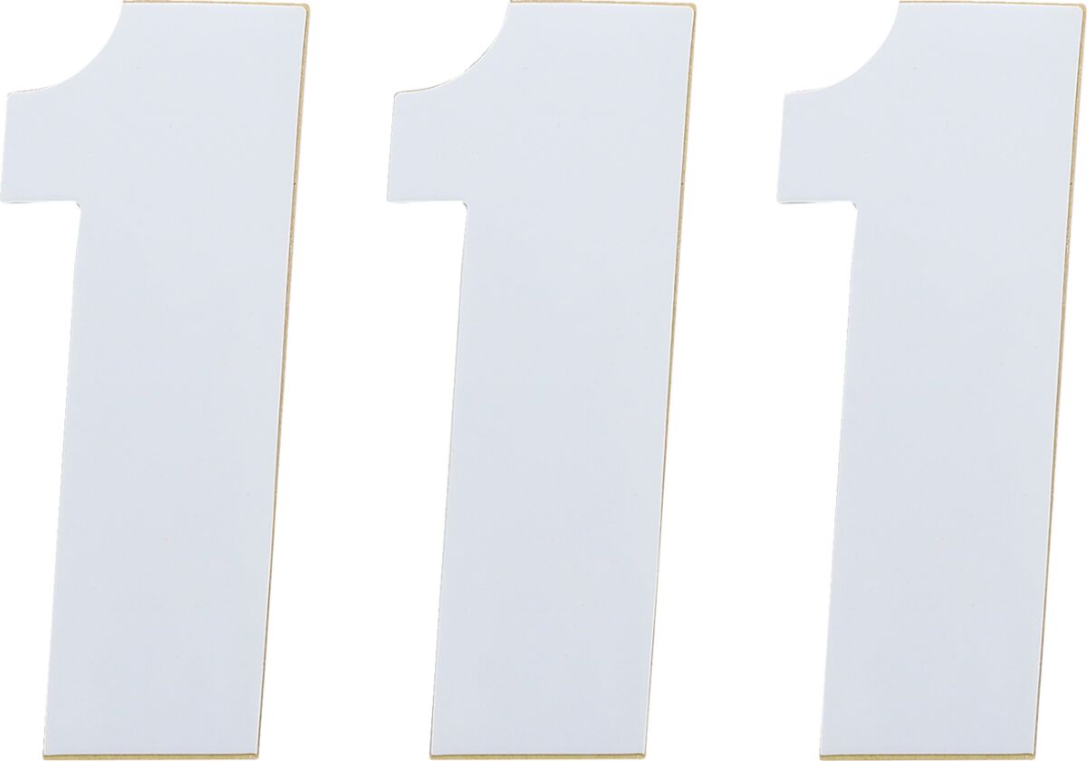 Võistlusnumber, valge, 4.5" # 1