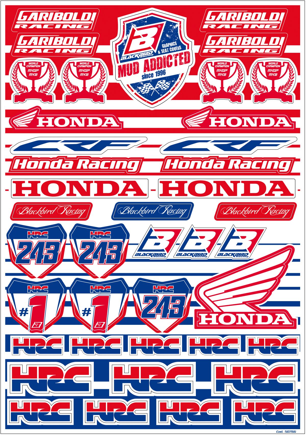 Kleebiskomplekt, Honda Gariboldi logo