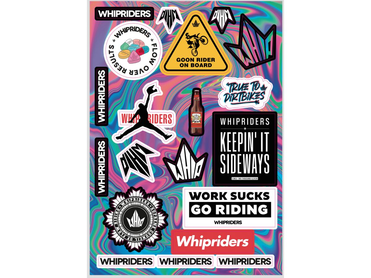 Logokleebiste leht Whipriders