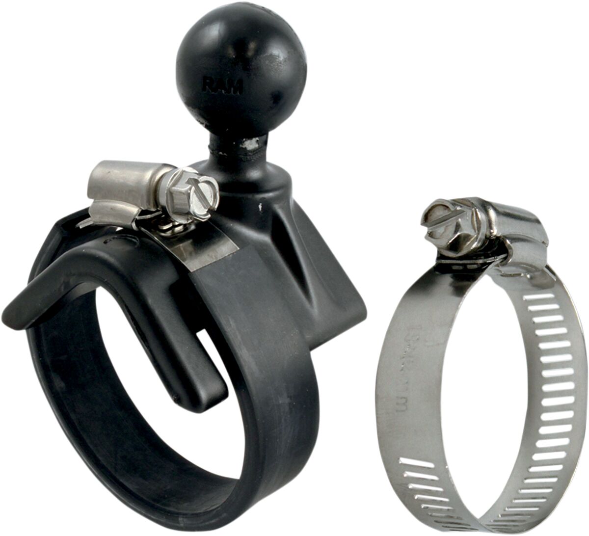 RAM MOUNT V-SHAPE BASE 1.0" TO 2.1" DIAMETER BLACK WITH 1" BALL
