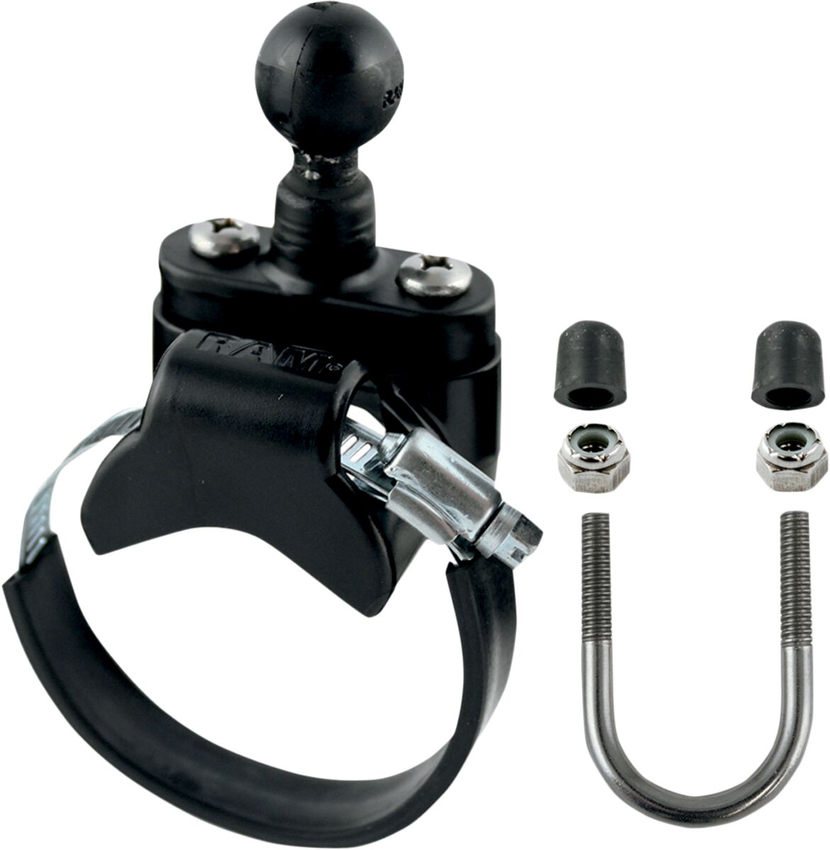 RAM MOUNT BASE WITH U-BOLT & UTV STRAP BASE WITH 1" BALL
