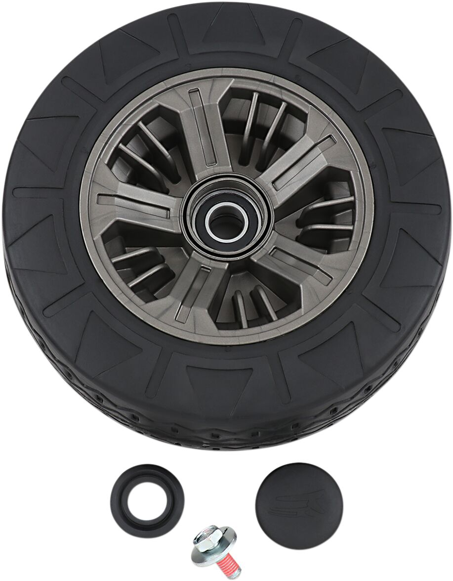 WHEEL ASSEMBLY UNDERCARRIAGE PART 255 MM UTV REPLACEMENT BLACK